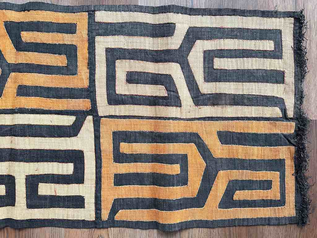 Kuba Cloth Long Raffia Textile | 121 x 23"