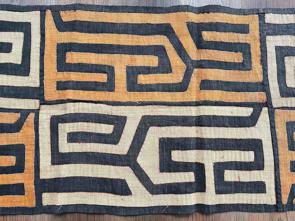 Kuba Cloth Long Raffia Textile | 121 x 23"