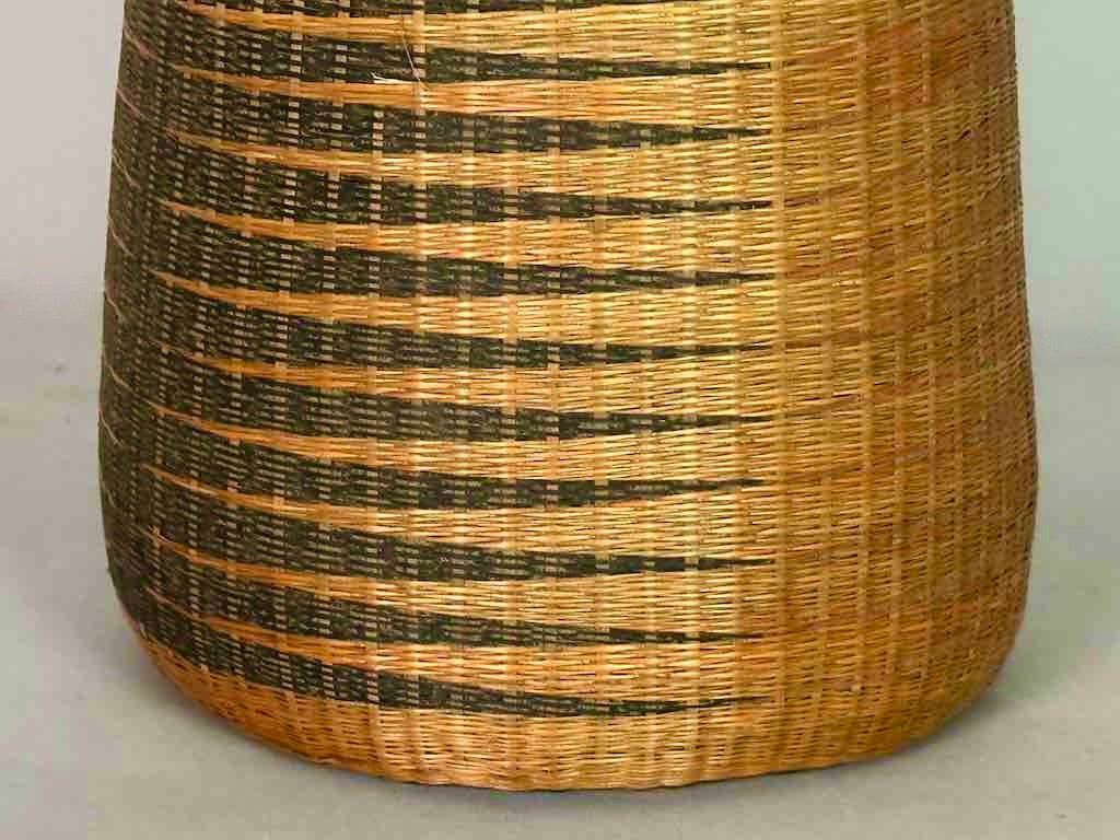 Tutsi Decor Very Detailed Weave Tall Slender Basket - Rwanda