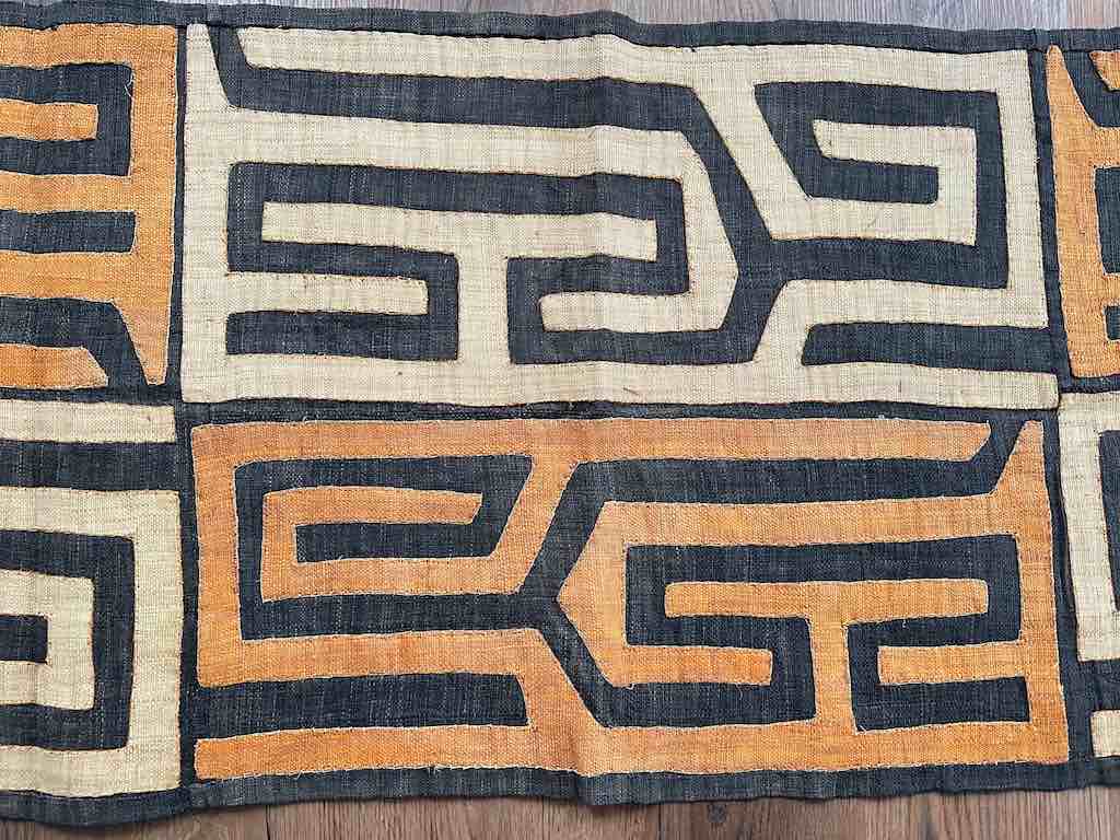 Kuba Cloth Long Raffia Textile | 121 x 23"