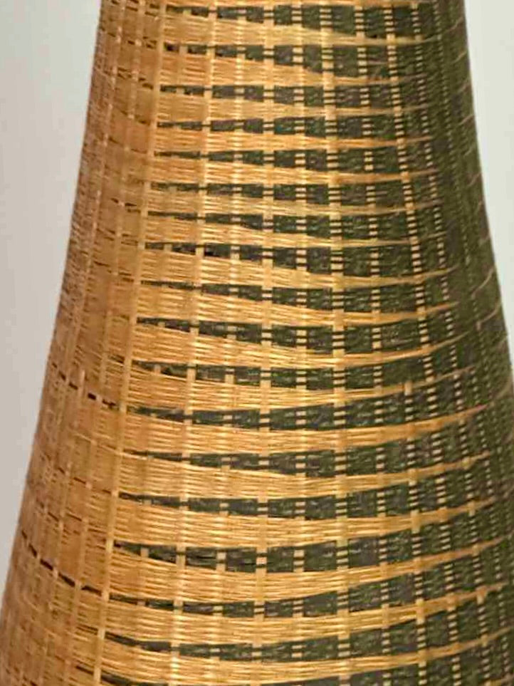 Tutsi Decor Very Detailed Weave Tall Slender Basket - Rwanda