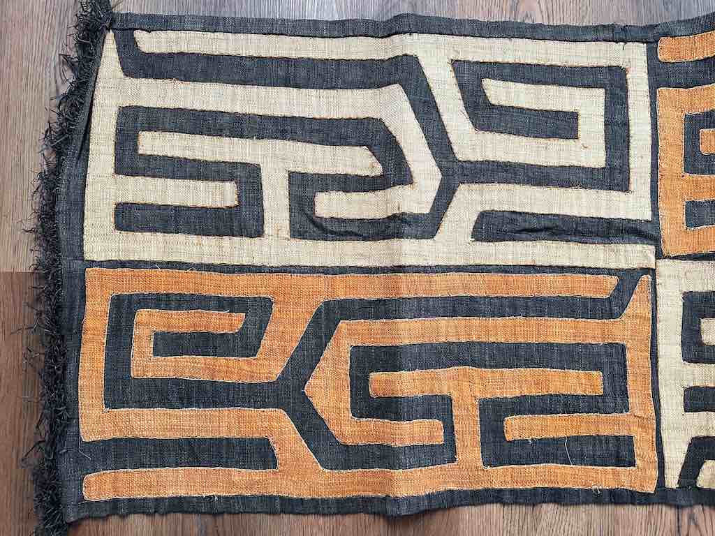 Kuba Cloth Long Raffia Textile | 121 x 23"