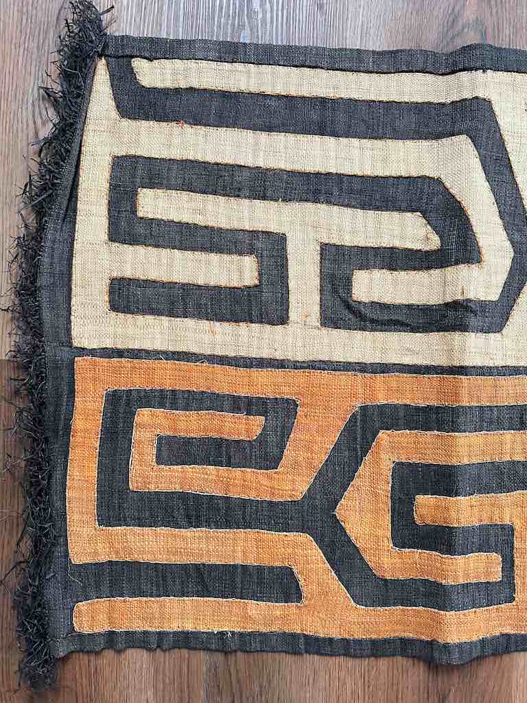 Kuba Cloth Long Raffia Textile | 121 x 23"