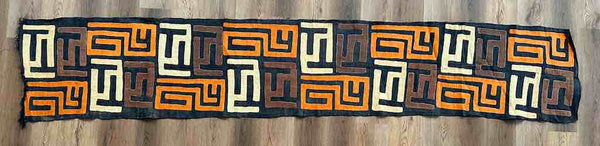 Kuba Cloth Long Raffia Textile | 124 x 21"