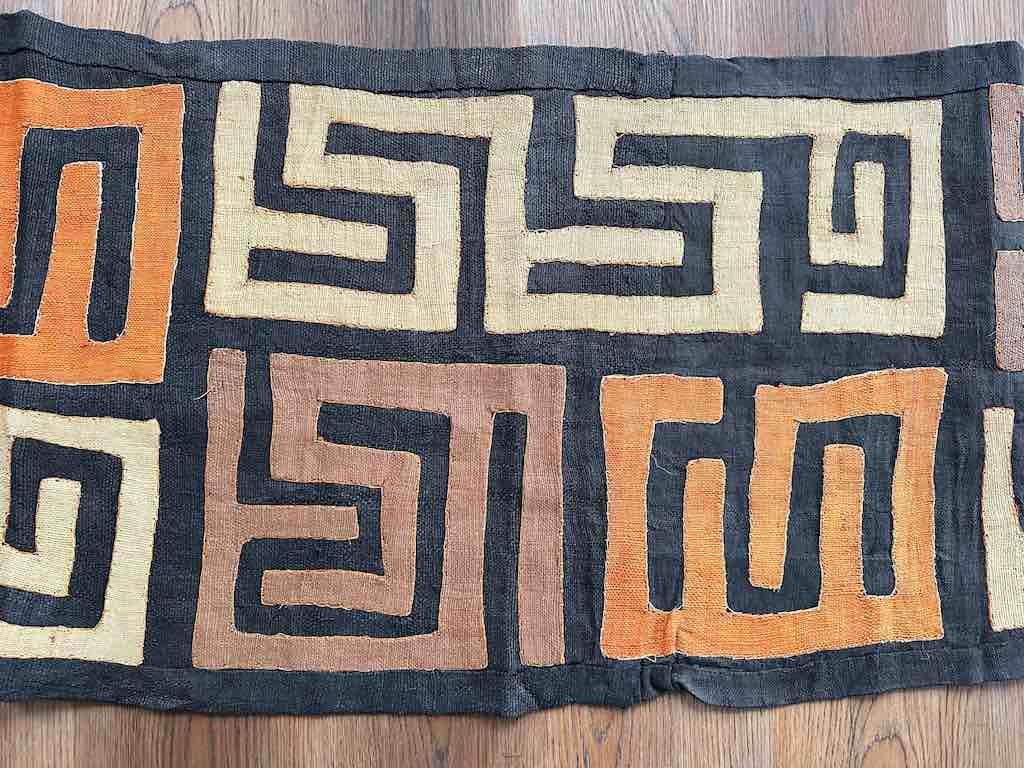 Kuba Cloth Long Raffia Textile | 128 x 20"