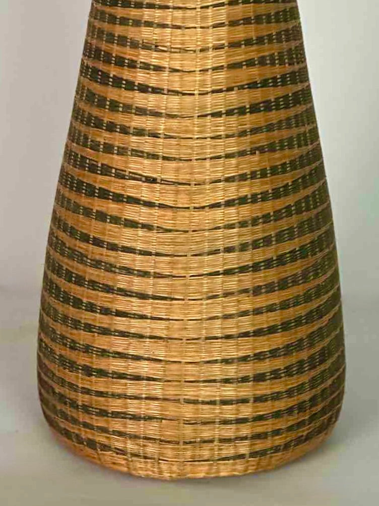 Tutsi Decor Very Detailed Weave Tall Slender Basket - Rwanda