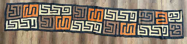Kuba Cloth Long Raffia Textile | 128 x 20"