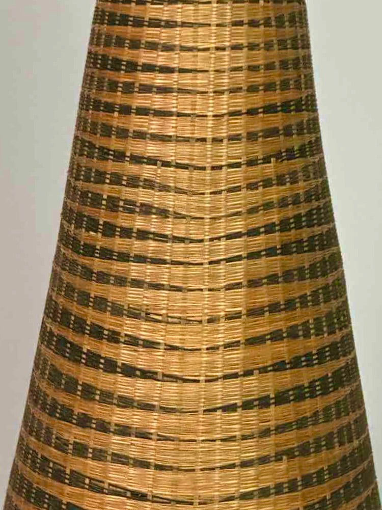 Tutsi Decor Very Detailed Weave Tall Slender Basket - Rwanda