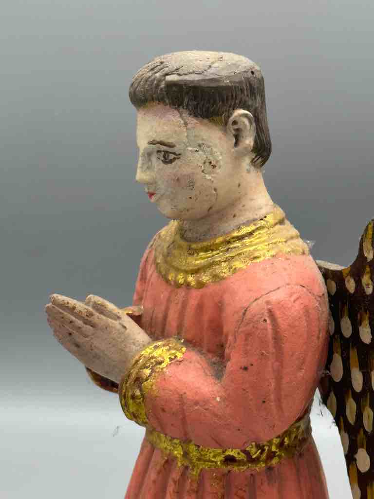 Antique Vietnamese Catholic Saint Figure Pair of Angels