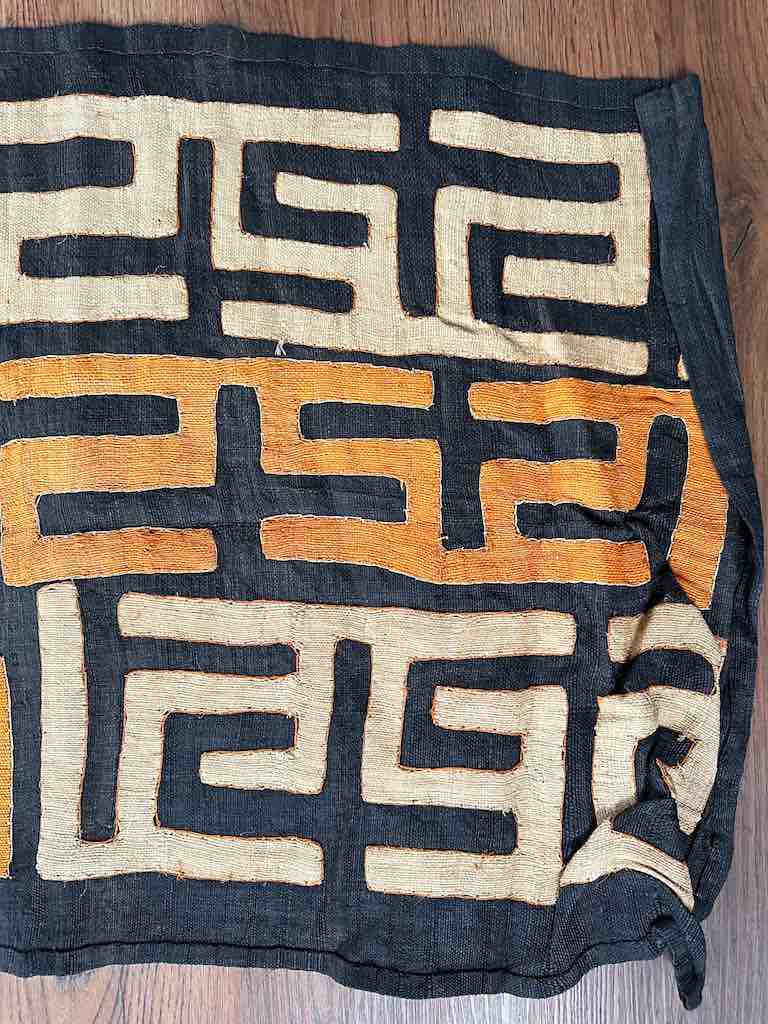 Kuba Cloth Long Raffia Textile | 139 x 22"