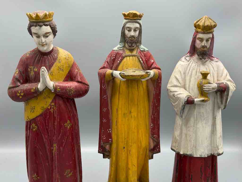 Antique Vietnamese Catholic Saint Figure The Three Kings