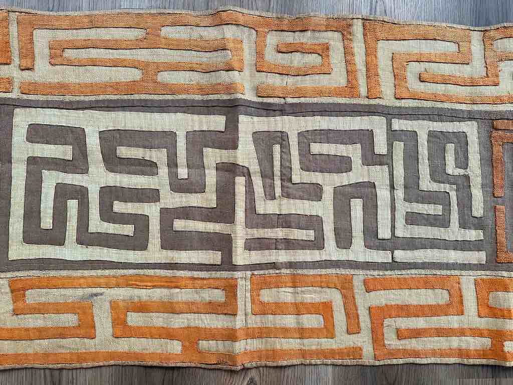 Kuba Cloth Long Raffia Textile | 135 x 23"