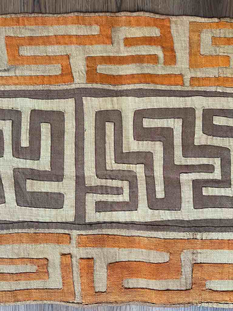 Kuba Cloth Long Raffia Textile | 135 x 23"