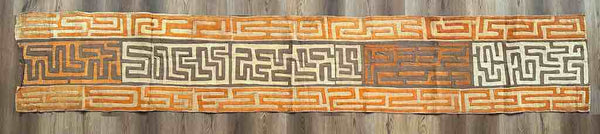 Kuba Cloth Long Raffia Textile | 135 x 23"
