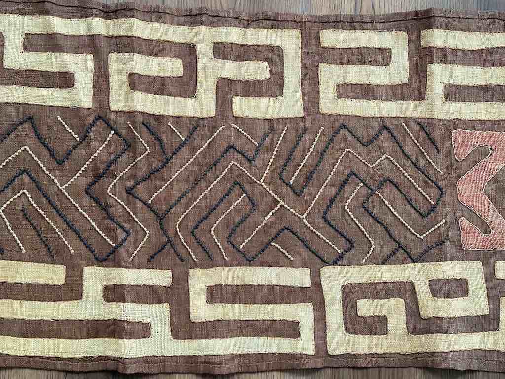 Kuba Cloth Long Raffia Textile | 131 x 21"