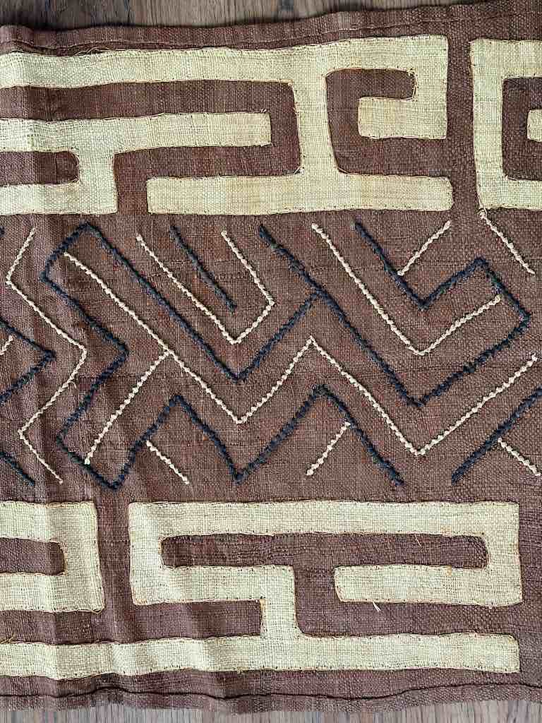 Kuba Cloth Long Raffia Textile | 131 x 21"