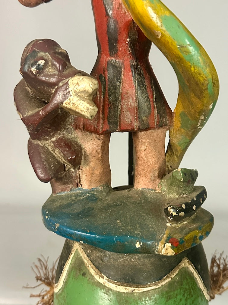 Guro Green Face Man with Snakes Mask - Ivory Coast