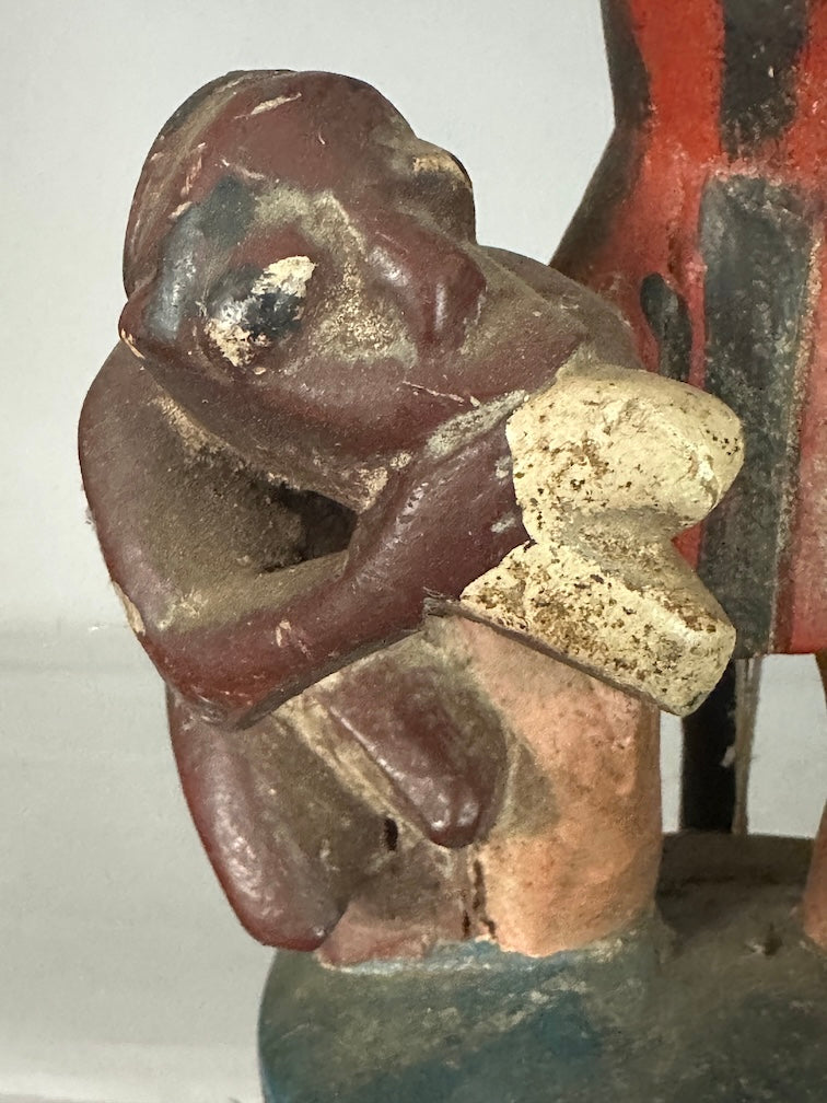 Guro Green Face Man with Snakes Mask - Ivory Coast