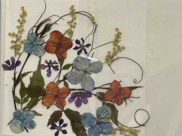 Handmade Pressed Dried Real Flower Small Gift Card - Floral Corner