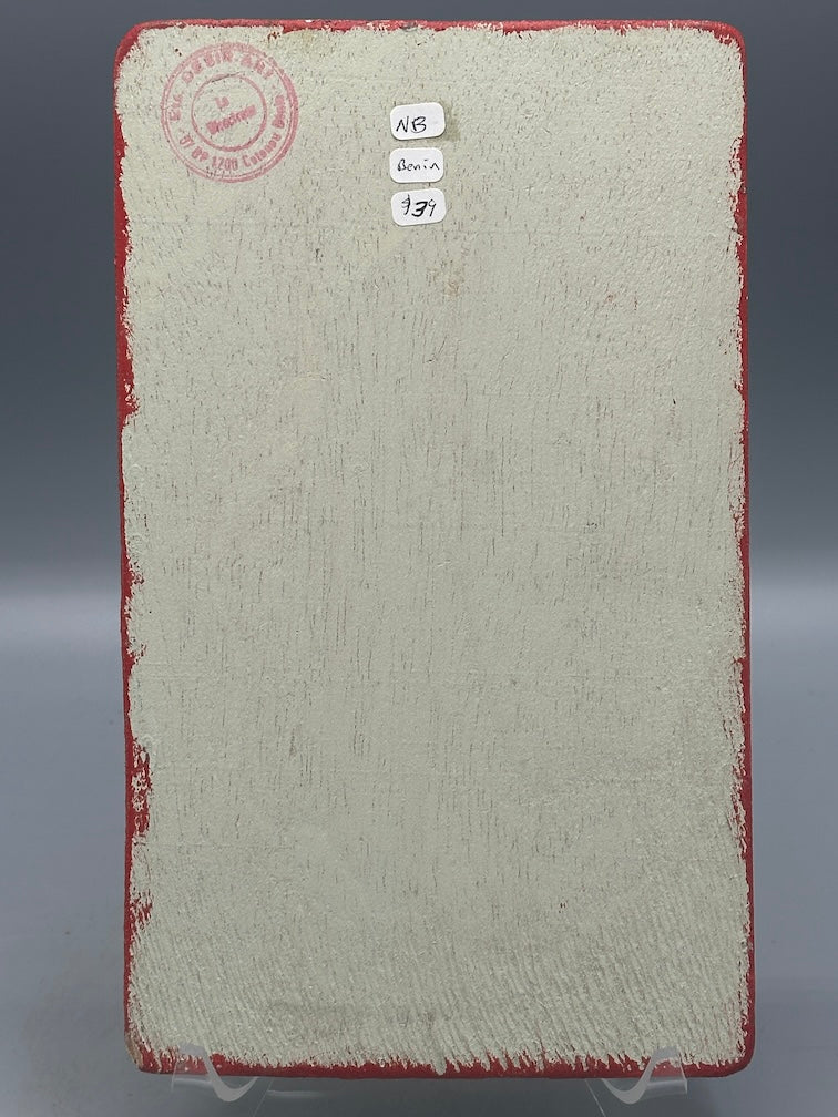 Original Small Beauty Salon Sign Painting on Wood from Benin