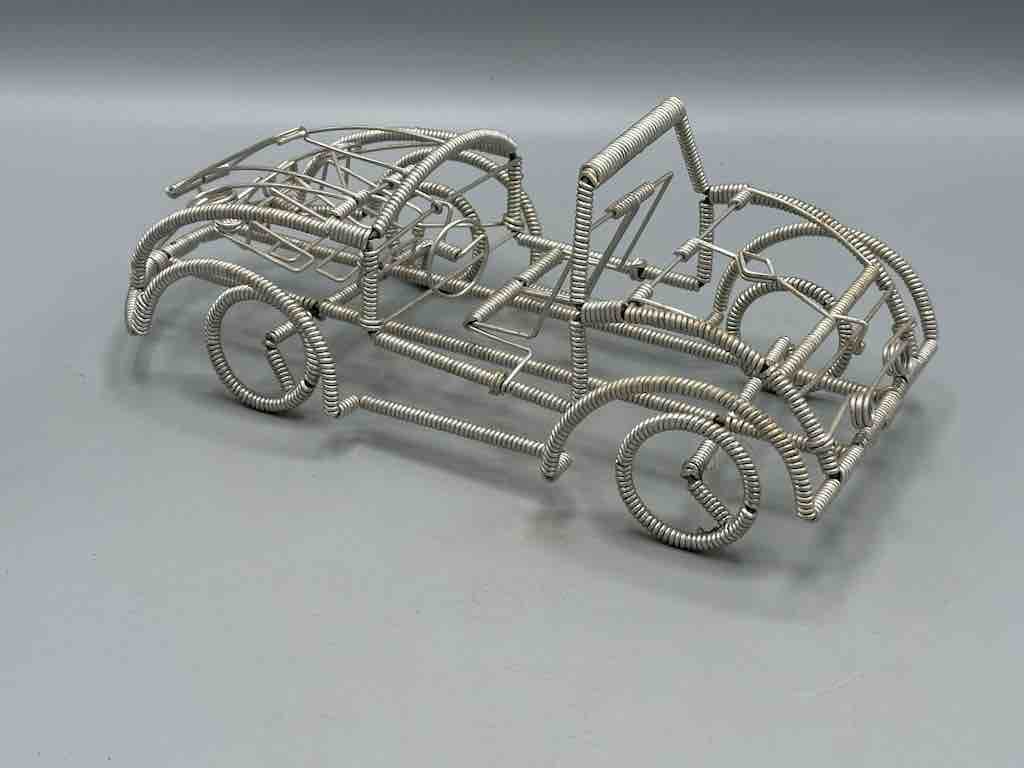 Large African Recycled Wire Toy Convertible Car - Niger