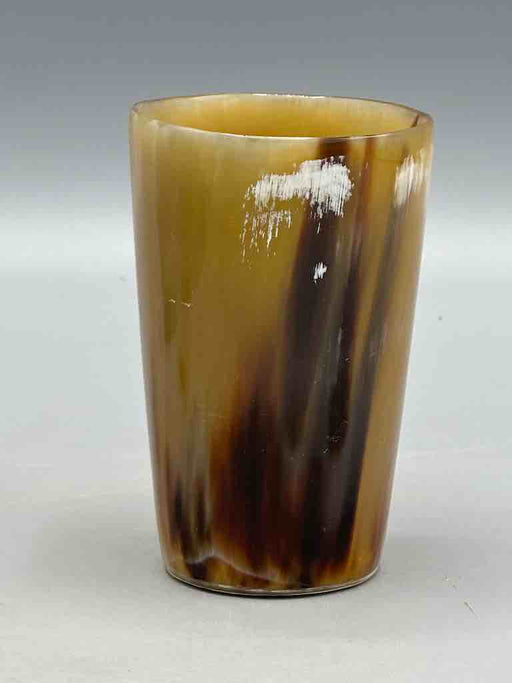 Tan & Brown Small Ankole Cattle Horn Cup - Uganda