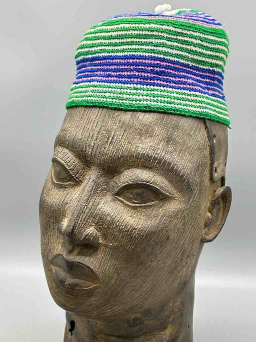 Unique 100% cotton knit kufi African men's hat - small size