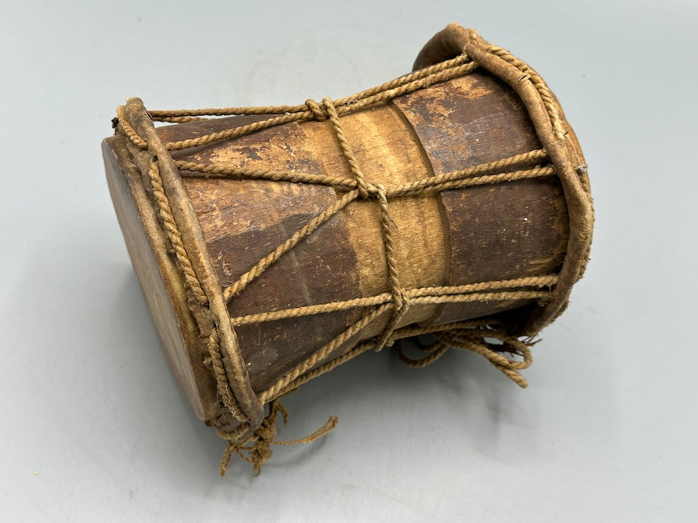 Vintage Small 2-head African Hand Drum - Mali