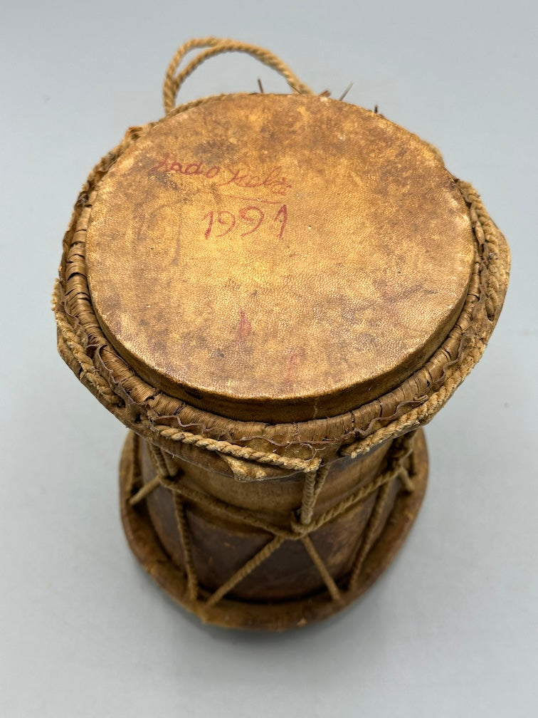 Vintage Small 2-head African Hand Drum - Mali