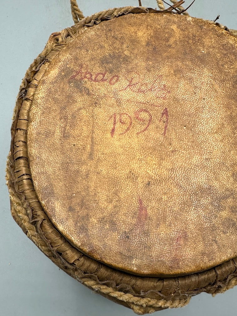 Vintage Small 2-head African Hand Drum - Mali