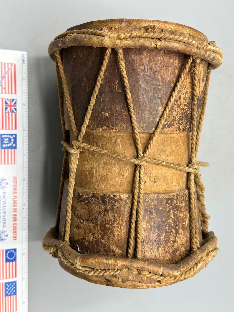 Vintage Small 2-head African Hand Drum - Mali
