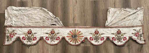 Antique Vietnamese Catholic Lamb of God Design Authentic Ecclesiastical Cloth Altar Textile