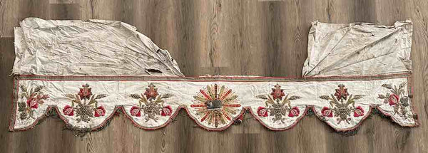 Antique Vietnamese Catholic Lamb of God Design Authentic Ecclesiastical Cloth Altar Textile