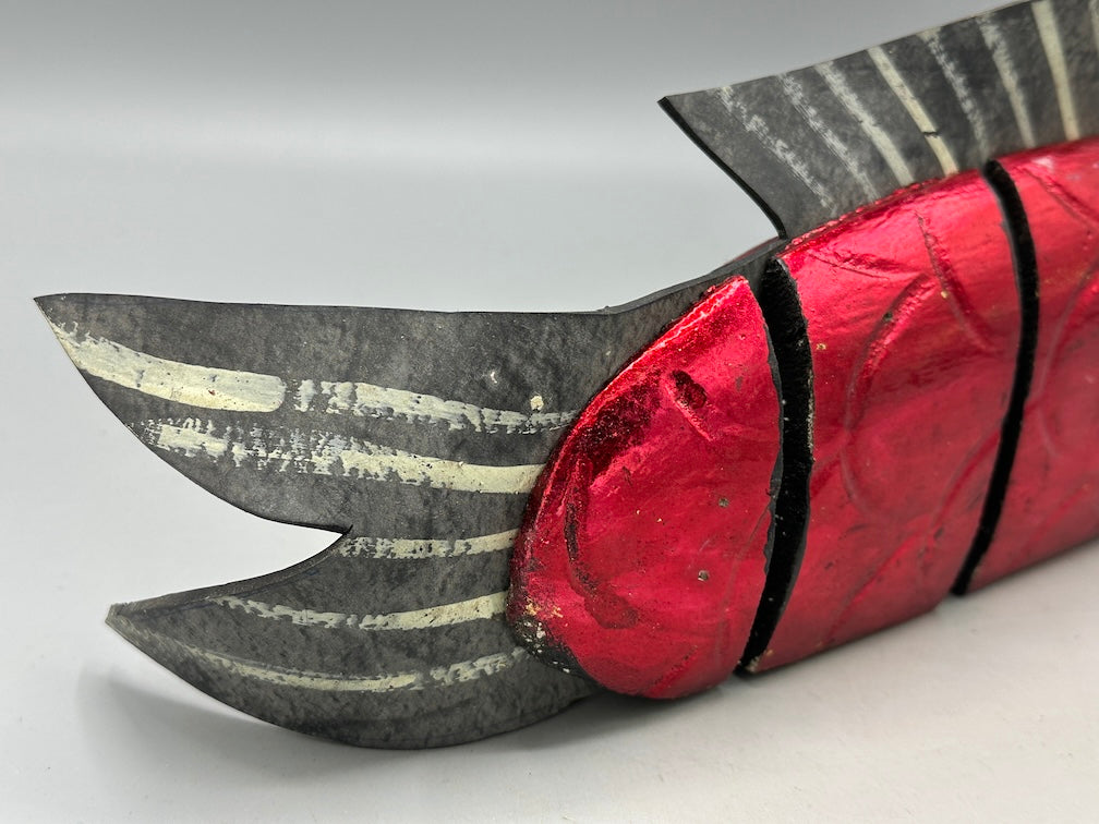 Vietnamese Wooden Fish Articulated Puppet Sculpture