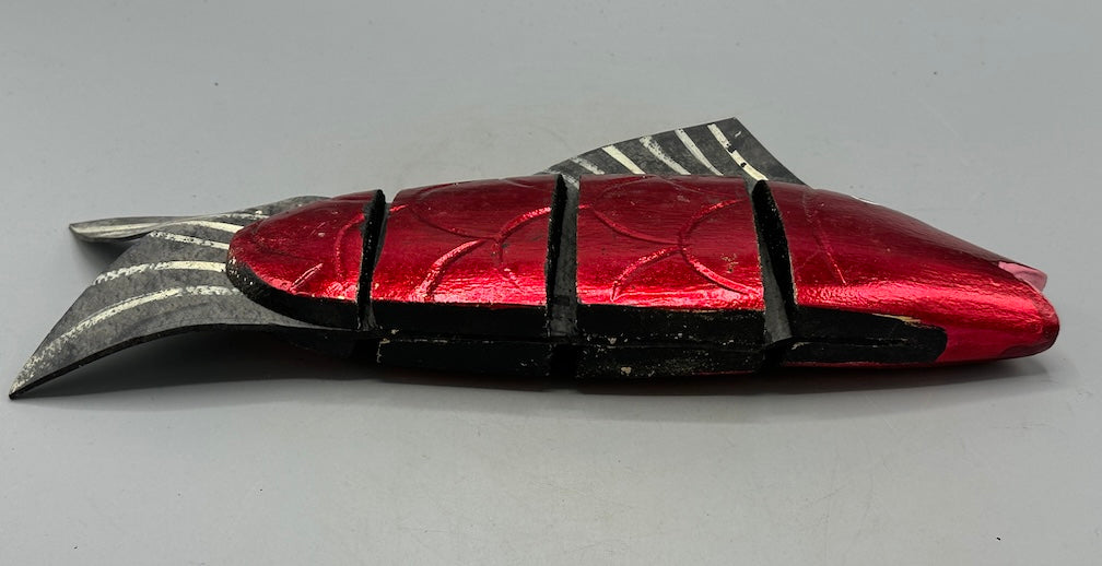 Vietnamese Wooden Fish Articulated Puppet Sculpture