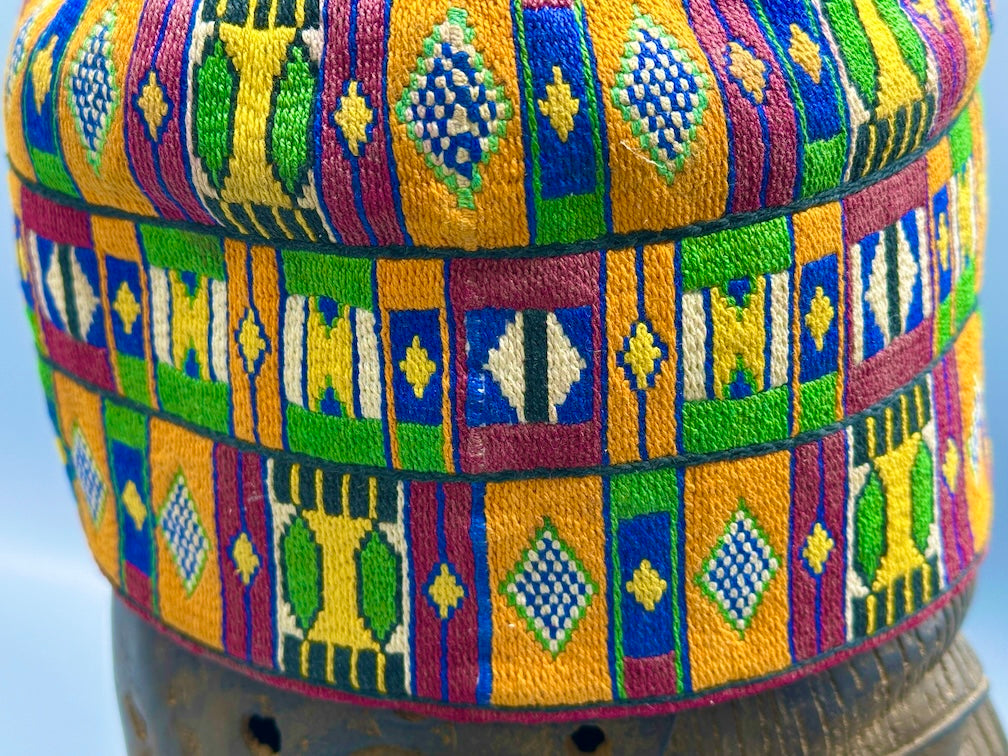 Unique Vintage Handwoven Cotton African Kufi Men's or Women's Hat