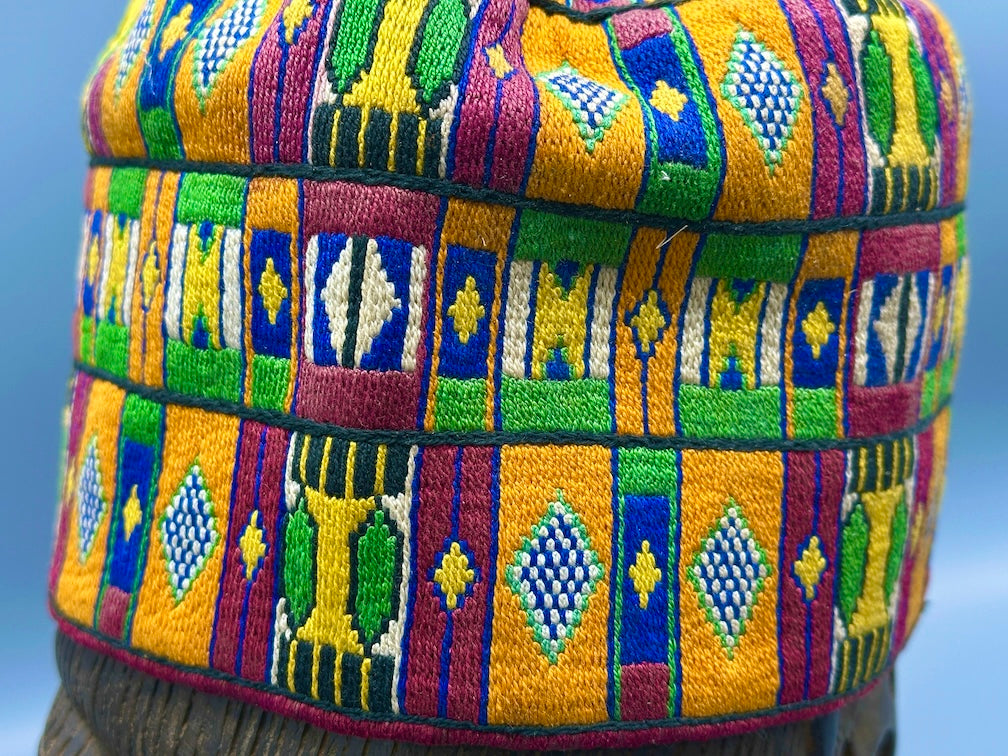 Unique Vintage Handwoven Cotton African Kufi Men's or Women's Hat