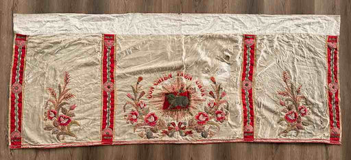 Antique Vietnamese Catholic Lamb of God Design Authentic Ecclesiastical Cloth Altar Textile