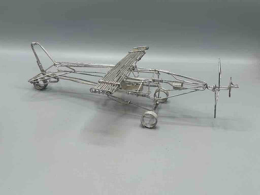 Large African Recycled Wire Toy Single Propellor Airplane - Niger