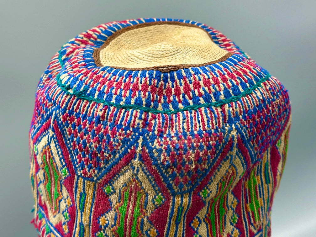 Unique Vintage Handwoven Cotton African Kufi Men's or Women's Hat
