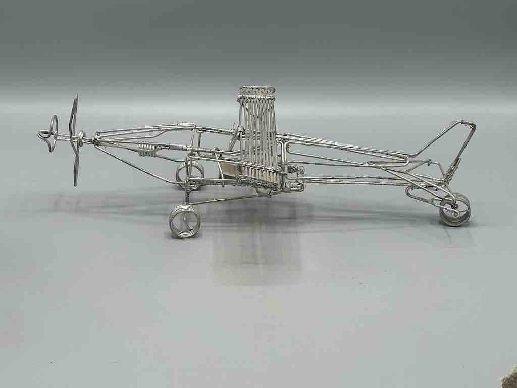 Large African Recycled Wire Toy Single Propellor Airplane - Niger