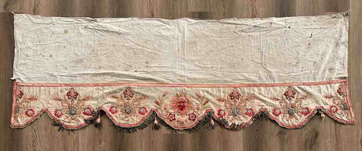 Antique Vietnamese Catholic Sacred Heart Design Authentic Ecclesiastical Cloth Altar Textile