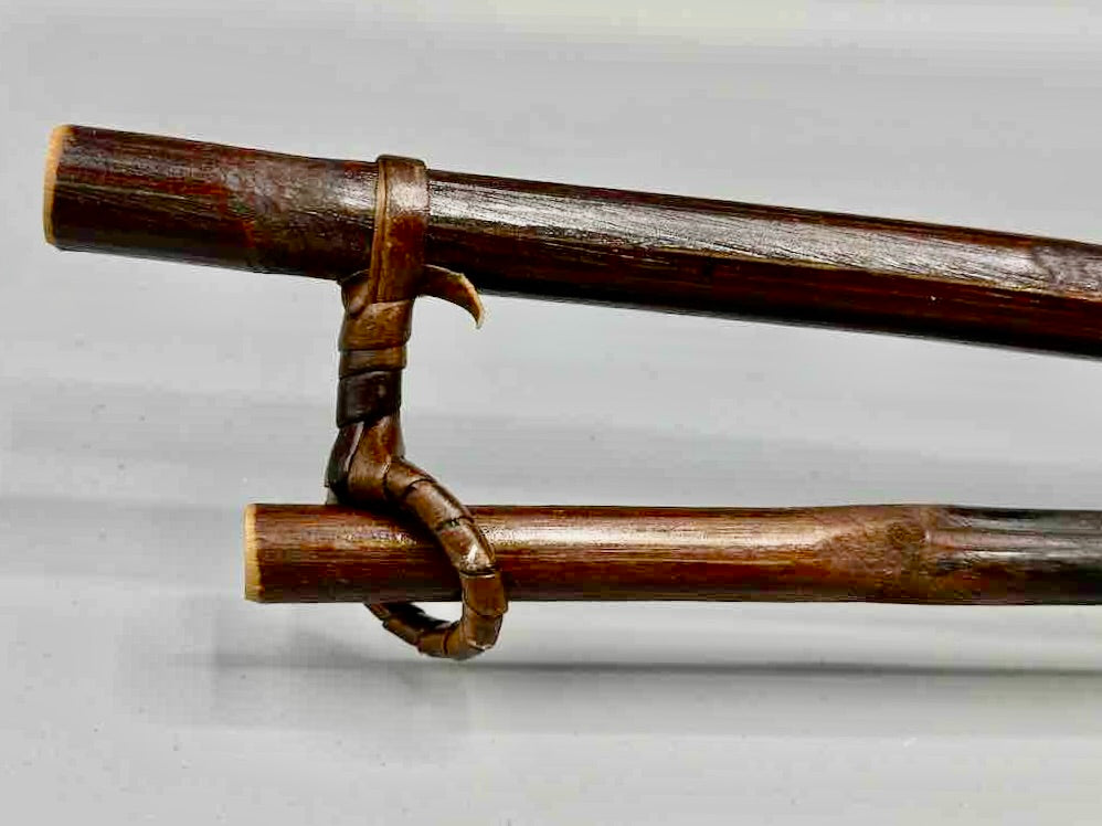 Bamboo Textile Hanger for 16" Wide Tapestry - Pagoda Style with Detachable Lower Bar