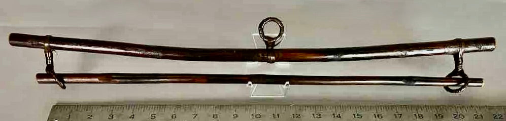 Bamboo Textile Hanger for 20" Wide Tapestry - Pagoda Style with Detachable Lower Bar