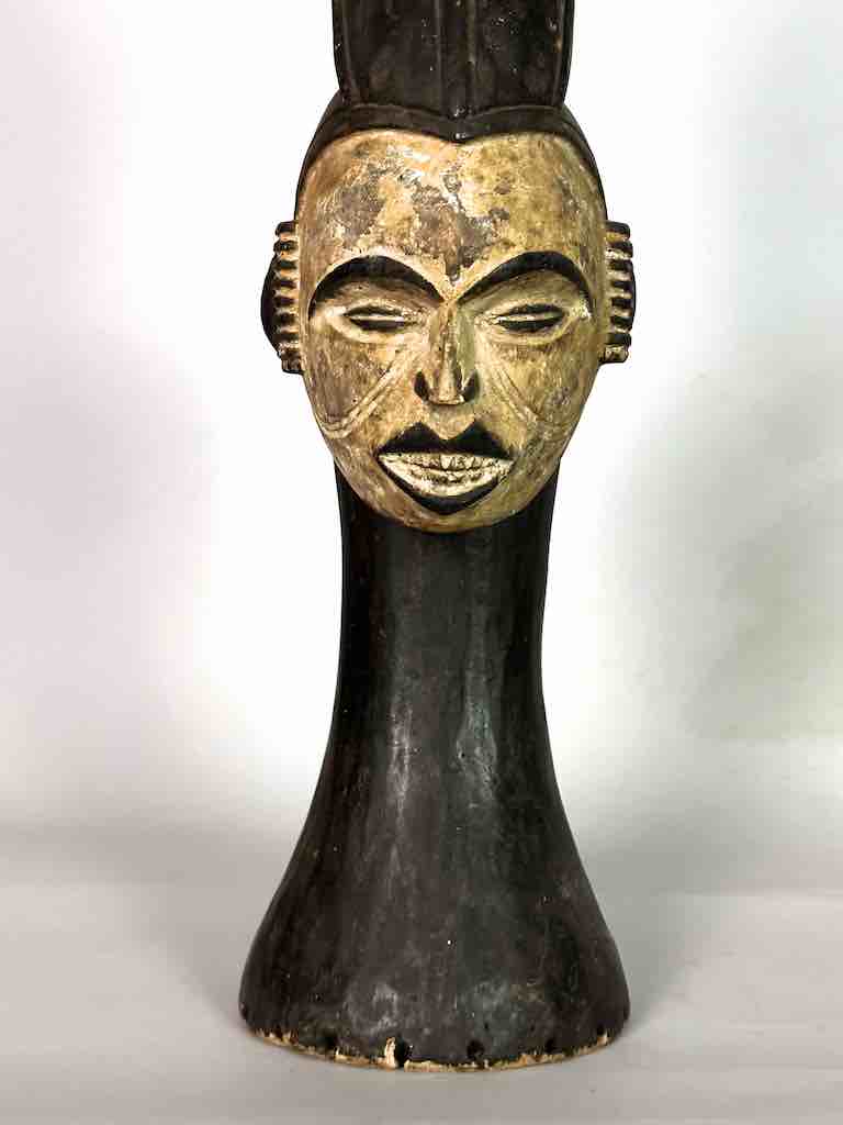 Vintage Igbo Janus Heads Dance Crest Statue | 24" - Nigeria