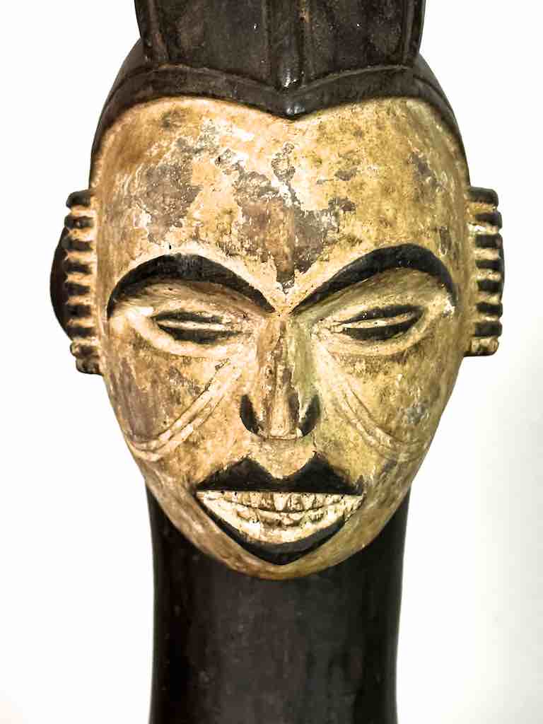 Vintage Igbo Janus Heads Dance Crest Statue | 24" - Nigeria