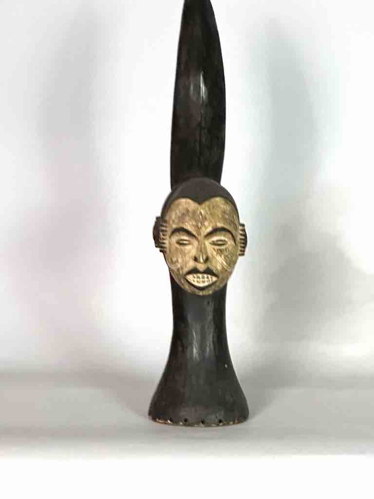 Vintage Igbo Janus Heads Dance Crest Statue | 24" - Nigeria