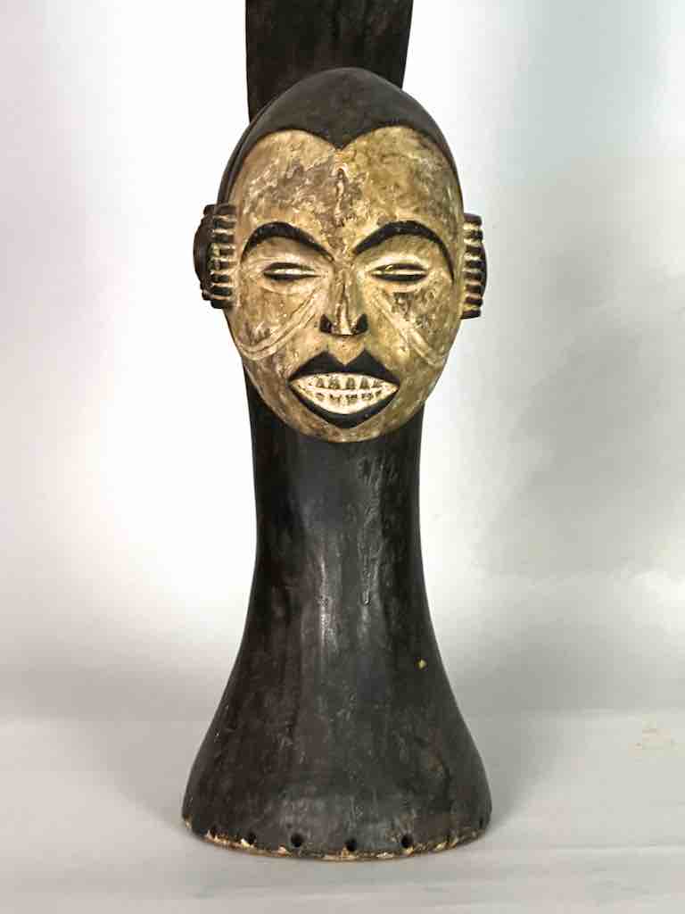 Vintage Igbo Janus Heads Dance Crest Statue | 24" - Nigeria