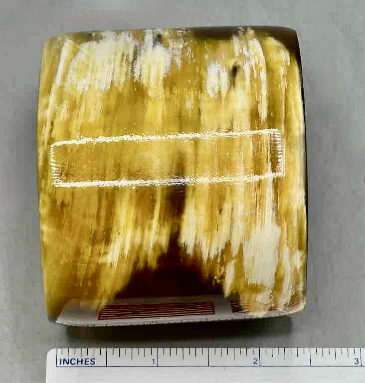 Cream & Caramel Wide Ankole Cattle Horn Bracelet - Viet Nam