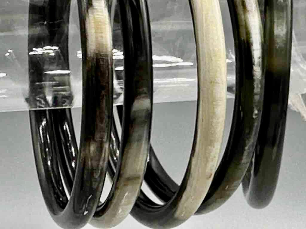 Thicker African cow horn bangle, 5 shades